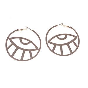 evil eye hoop earrings